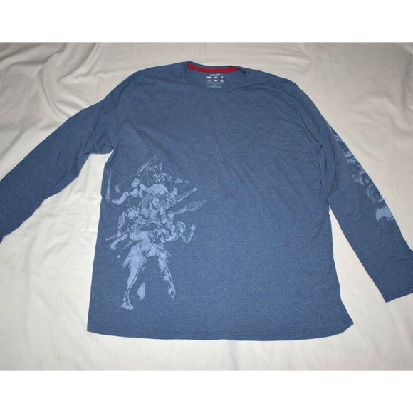 Justice League Mens Long Sleeve Shirt Sz 2XL - Picture 1 of 7